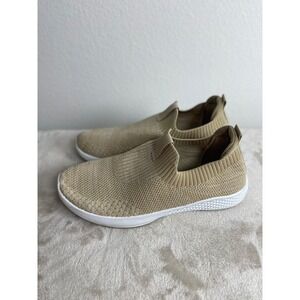 Tommy Bahama Womens Tan Marled Knit Slip On Sneakers Shoes 8.5 06 683965